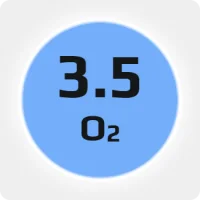 Кислород (О2) 3.5 (99,95%) лазерный в баллоне 50л 200бар, соединение  G3-4 (DIN 9)